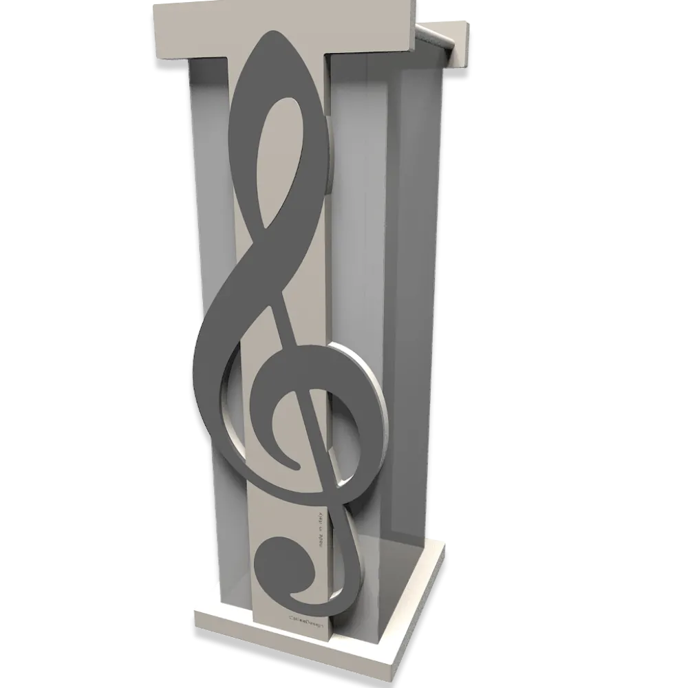 Mobili Ingresso Moderni-Selezionato da Mazzolaluce Portaombrelli moderno chiave di violino musicale legno grigio quarzo