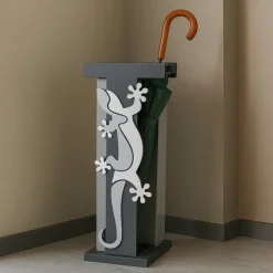 Mobili Ingresso Moderni-Selezionato da Mazzolaluce Portaombrelli moderno con geko legno bianco grigio