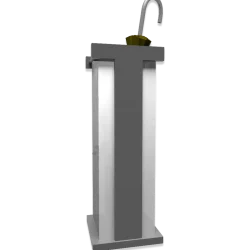 Mobili Ingresso Moderni-Selezionato da Mazzolaluce Portaombrelli moderno con geko legno bianco grigio