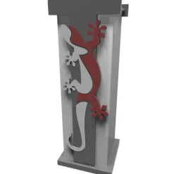 Mobili Ingresso Moderni-Selezionato da Mazzolaluce Portaombrelli moderno da terra geko legno rosso rubino grigio