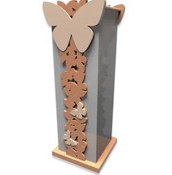 Mobili Ingresso Moderni-Selezionato da Mazzolaluce Portaombrelli moderno farfalle legno colore abbronzato