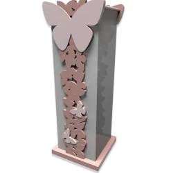 Mobili Ingresso Moderni-Selezionato da Mazzolaluce Portaombrelli moderno farfalle legno rosa nuvola