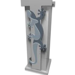 Mobili Ingresso Moderni-Selezionato da Mazzolaluce Portaombrelli moderno geko legno colore azzurro polvere
