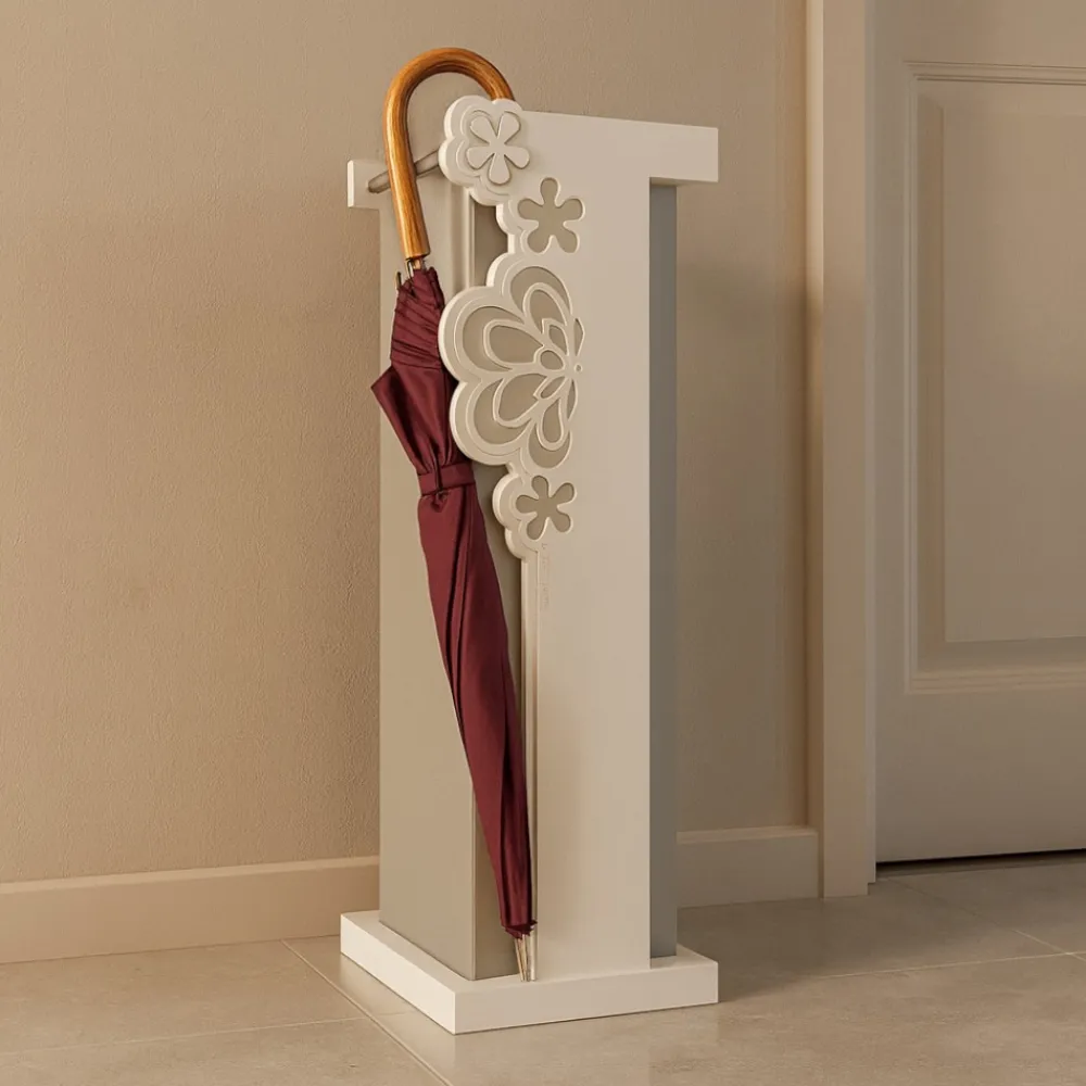 Mobili Ingresso Moderni-Selezionato da Mazzolaluce Portaombrelli moderno legno colore bianco grigio