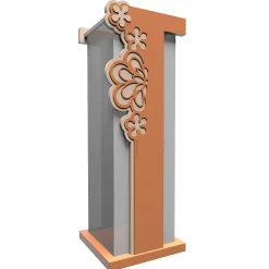 Mobili Ingresso Moderni-Selezionato da Mazzolaluce Portaombrelli moderno merletto legno colore terracotta