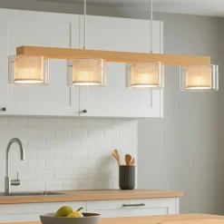 Lampadari Cucina-Eglo Portico z lampadario da cucina paralumi in vetro 4 luci led rgb da 2700k a 6500k