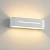 Applique Da Parete-Ideal Lux Posta ap2 lampada da parete bianco 36cm rettangolare
