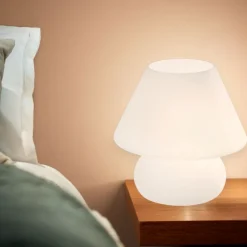Abat Jour-Ideal Lux Prato tl1 big abat jour camera da letto moderna vetro bianco