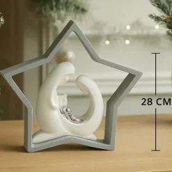 Presepi Di Natale-Bongelli Preziosi Presepe h28 cm statuina di natale grigio