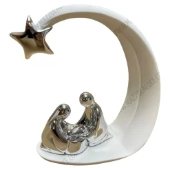 Presepi Di Natale-Bongelli Preziosi Presepe cometa di natale statuina bianco h13 natività