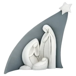 Presepi Di Natale-Bongelli Preziosi Presepe h27 natività statuina di natale stella grigio