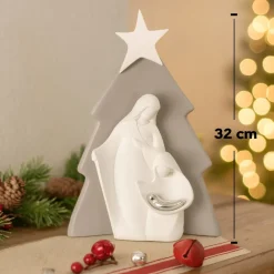 Presepi Di Natale-Bongelli Preziosi Presepe moderno di natale grigio h32 statuina