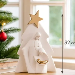 Presepi Di Natale-Bongelli Preziosi Presepe moderno di natale h32cm oro statuina natività