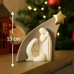 Presepi Di Natale-Bongelli Preziosi Presepe natale moderno h13 tortora natività