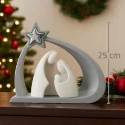Presepi Di Natale-Bongelli Preziosi Presepe natalizio statuetta nativita h25 grigio