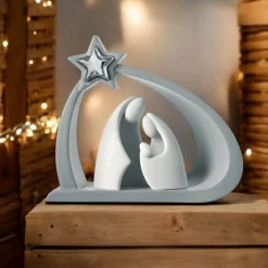 Presepi Di Natale-Bongelli Preziosi Presepe natalizio statuetta nativita h25 grigio