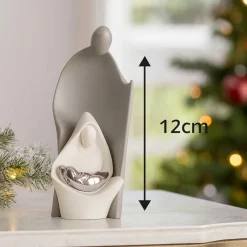 Presepi Di Natale-Bongelli Preziosi Presepe statuetta h12 grigio moderna