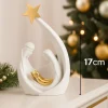 Presepi Di Natale-Bongelli Preziosi Presepe statuina di natale moderna h17 bianco oro