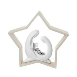 Presepi Di Natale-Bongelli Preziosi Presepe statuina stella natale h28 cm nocciola