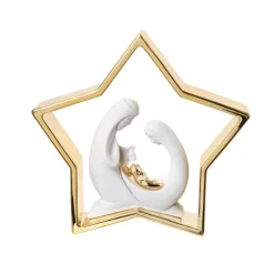 Presepi Di Natale-Bongelli Preziosi Presepe stella di natale oro 28cm statuina