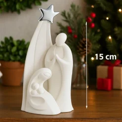 Presepi Di Natale-Bongelli Preziosi Presepino h15 bianco natività di natale moderno