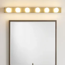 Applique Da Bagno-Ideal Lux Prive ap6 applique per specchio bagno 6 luci ottone 60,5cm