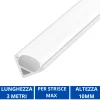 Strisce Led-Ideal Lux Profilo agolare 3mt lineare per strisce led sottopensile per strip 8mm