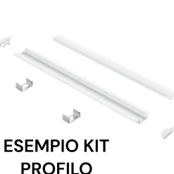 Strisce Led-Ideal Lux Profilo agolare 3mt lineare per strisce led sottopensile per strip 8mm