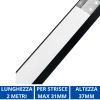 Strisce Led-Ideal Lux Profilo alto 2mt nero per strisce led max 31mm