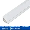 Strisce Led-Gea Luce Profilo anfolare avana 2mt bianco per strisce led max 10mm