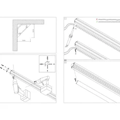 Strisce Led-Gea Luce Profilo anfolare avana 2mt bianco per strisce led max 10mm