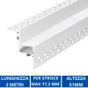 Strisce Led-Ideal Lux Profilo angolare da incasso 2mt per strisce led max 17mm