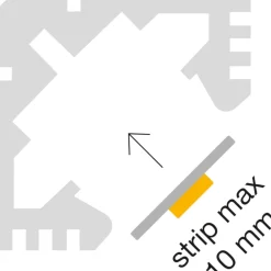 Strisce Led-Gea Luce Profilo angolare grigio 2mt per strip led max 10mm skub
