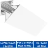 Strisce Led-Gea Luce Profilo angolare 2mt bianco lubiana d per n2 strip led max 10mm