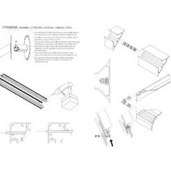 Strisce Led-Gea Luce Profilo angolare 2mt bianco lubiana d per n2 strip led max 10mm