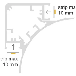 Strisce Led-Gea Luce Profilo angolare 3mt lubiana c per n2 strip led max 10mm
