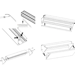 Strisce Led-Gea Luce Profilo angolare 3mt lubiana c per n2 strip led max 10mm