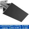 Strisce Led-Gea Luce Profilo angolare 3mt nero lubiana d per n2 strip led max 10mm