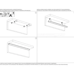 Strisce Led-Ideal Lux Profilo angolare 2mt per strisce led da sottopensile per strip 8mm