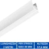 Strisce Led-Gea Luce Profilo bianco 2mt plafone rabat per max strip led 30mm
