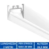 Strisce Led-Gea Luce Profilo bucarest g 2mt bianco per strip led max 20mm