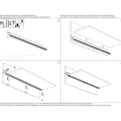 Strisce Led-Ideal Lux Profilo da incasso angolare 3mt per strisce led max 17mm