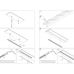 Strisce Led-Gea Luce Profilo grigio 2mt per strip led max 10mm