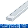 Strisce Led-Ideal Lux Profilo 2mt alto alluminio per strip max 11mm