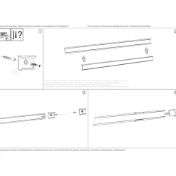 Strisce Led-Ideal Lux Profilo 2mt alto alluminio per strip max 11mm