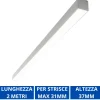 Strisce Led-Ideal Lux Profilo 2mt alto per strisce led max 31mm bianco
