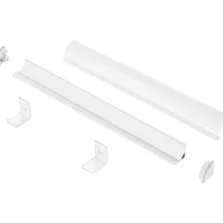 Strisce Led-Ideal Lux Profilo 2mt angolare lineare bianco per strisce led max 11mm