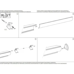 Strisce Led-Ideal Lux Profilo 3mt angolare lineare per strip led max 11mm