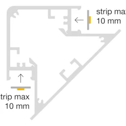 Strisce Led-Gea Luce Profilo 2mt angolare oro lubiana d per n2 strip led max 10mm