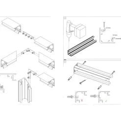 Strisce Led-Gea Luce Profilo 2mt angolare oro lubiana d per n2 strip led max 10mm